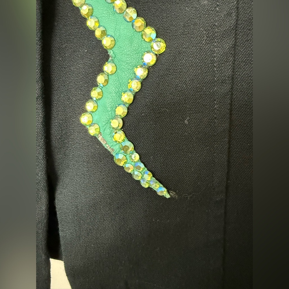 Kevin Garcia Originals vintage couture horse show black bedazzled shirt M - Picture 5 of 13